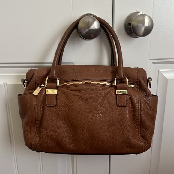 Michael Kors Weston Satchel Pebbled Brown Leather - Picture 2 of 10